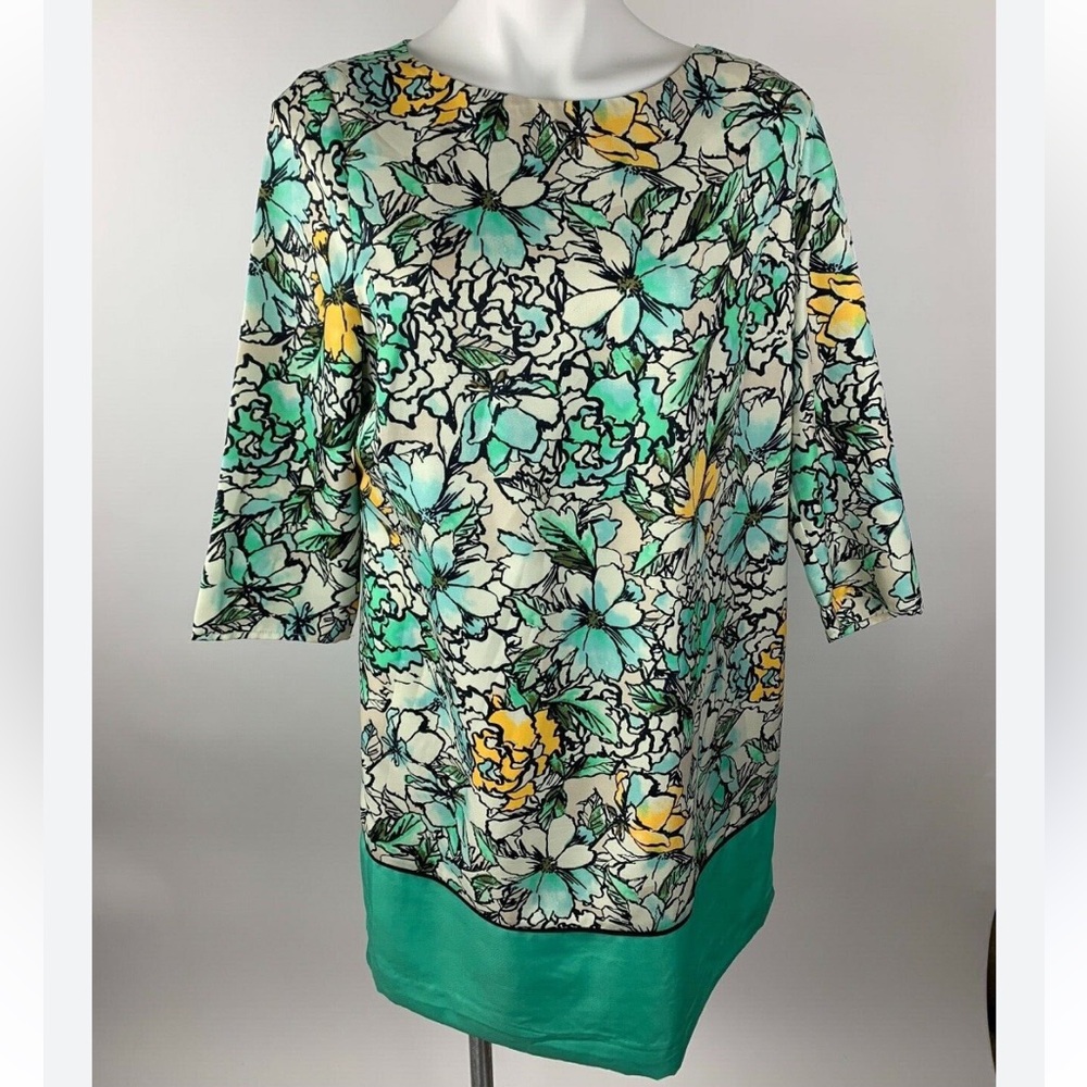 The Limited 3/4 sleeve floral shift dress